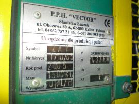 Sbíjecí a vypalovací automat na palety
