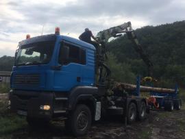 Volná prepravná kapacita lesovoz s HR , Tahač s klanicovým návesom