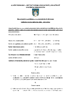 Verejná dražba dreva - Mestský podnik lesov Medzev