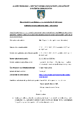 Verejná dražba dreva - Mestský podnik lesov Medzev, s. r. o.
