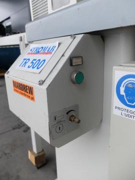 Skracovacia píla pneumatická veľká so stolmi STROMAB TR500