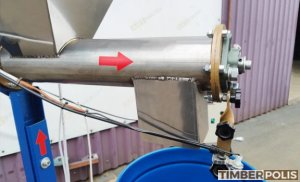 Peletovaci lis dřevěných pilin 7,5 kW + mini šnek.