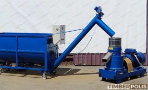 Peletovaci lis dřevních pilin/krmiva/zemědělského odpadu (22 kW)