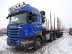 Lesovoz Scania R420 LA6x4,návěs Svan |  Prepravná a manipulačná technika | Drevoobrábacie stroje | JANEČEK CZ 